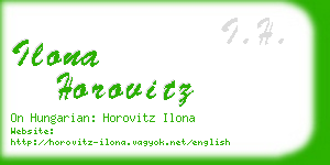 ilona horovitz business card